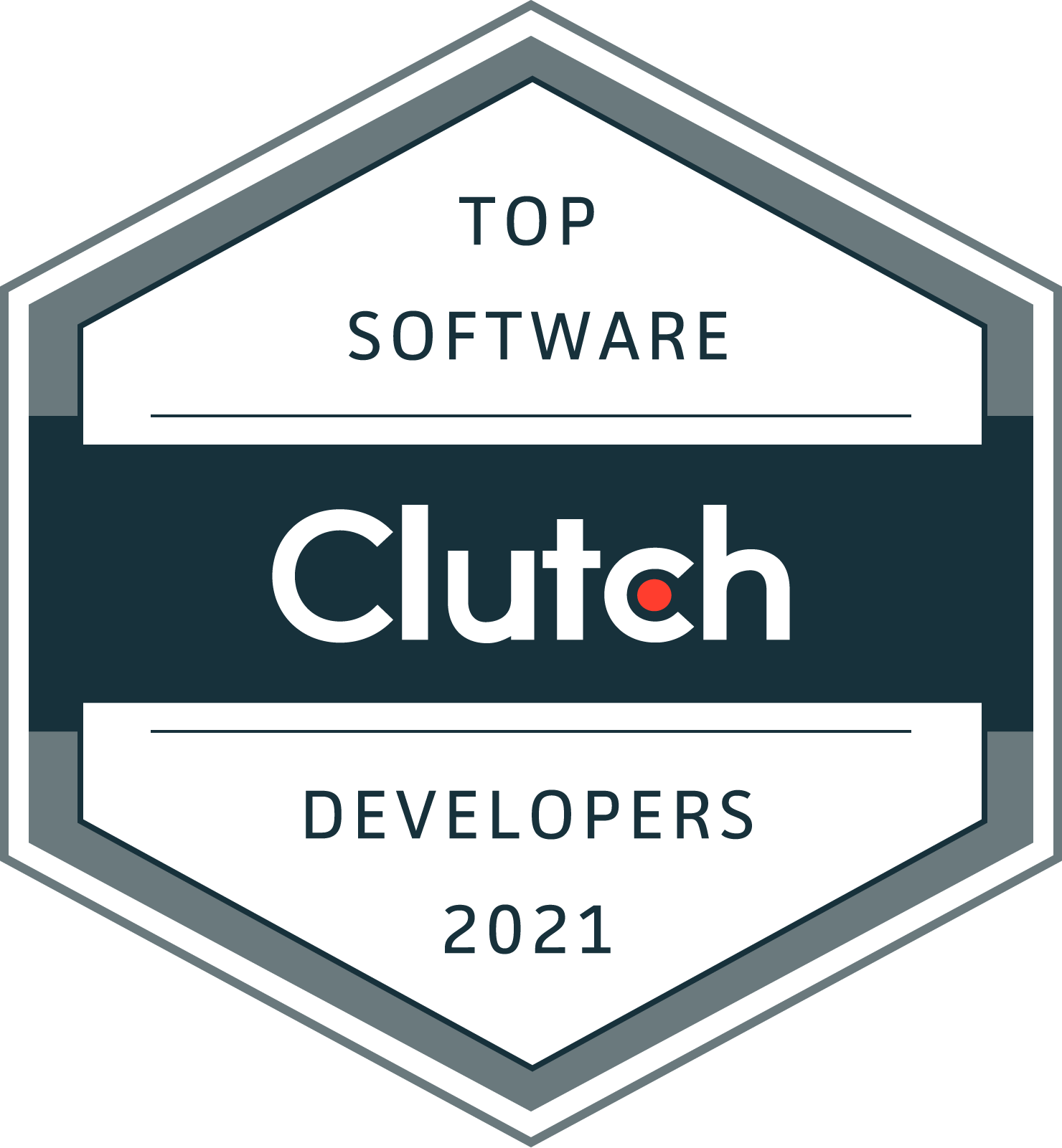 Clutch Top Software Developers 2021 badge